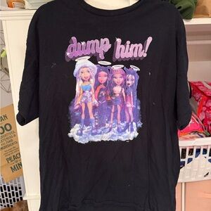 Black Bratz Tee with Purple Print